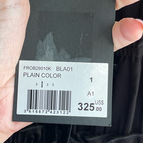 NWT The Kooples Size 1 (small) Long Black Maxi Dress With Velvet Bows - Picture 4 of 7